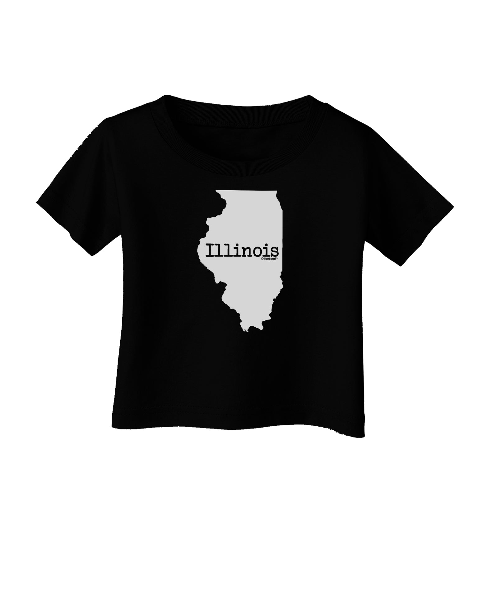 Illinois - United States Shape Infant T-Shirt Dark by TooLoud-Infant T-Shirt-TooLoud-Black-06-Months-Davson Sales