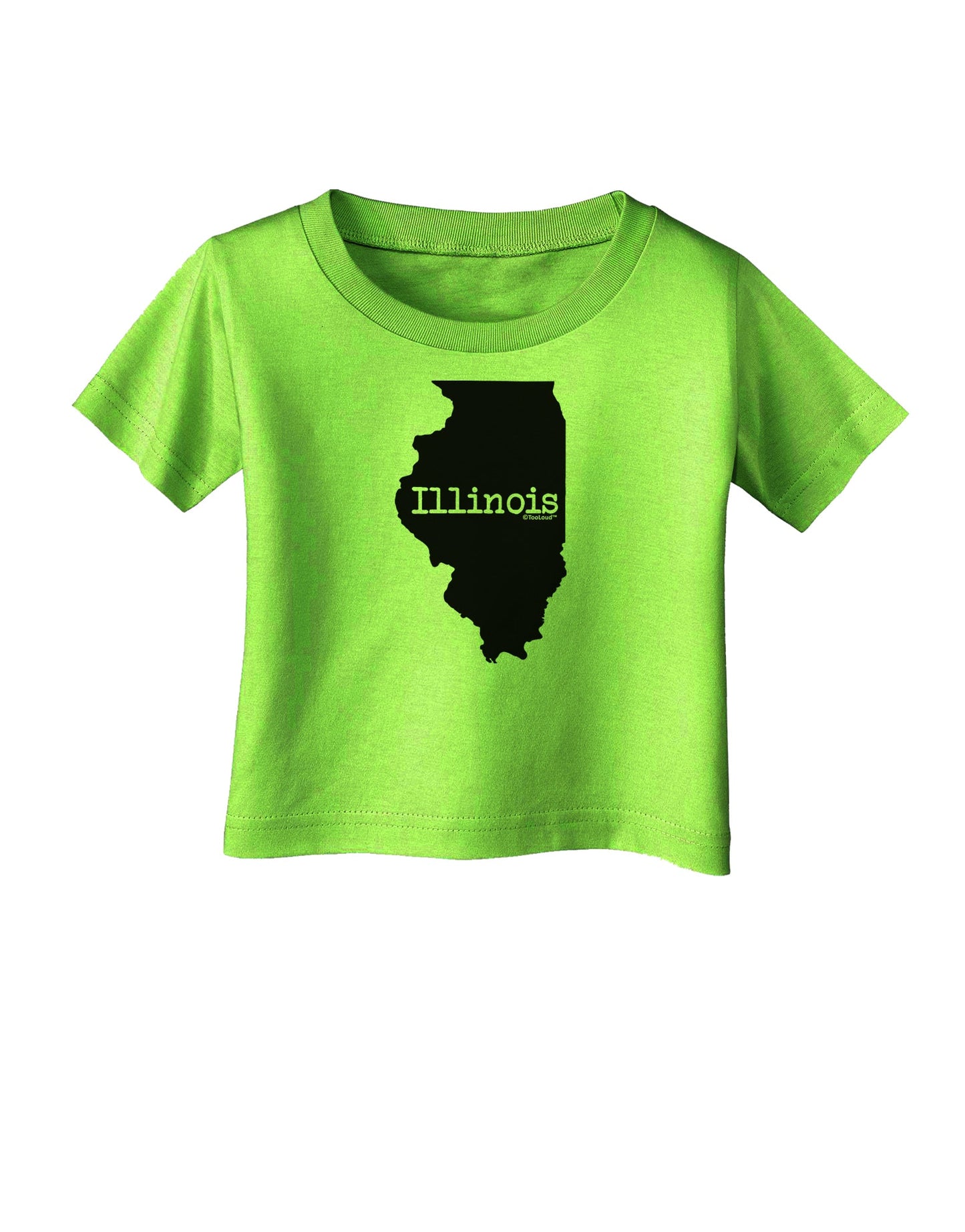 Illinois - United States Shape Infant T-Shirt by TooLoud-Infant T-Shirt-TooLoud-Lime-Green-06-Months-Davson Sales