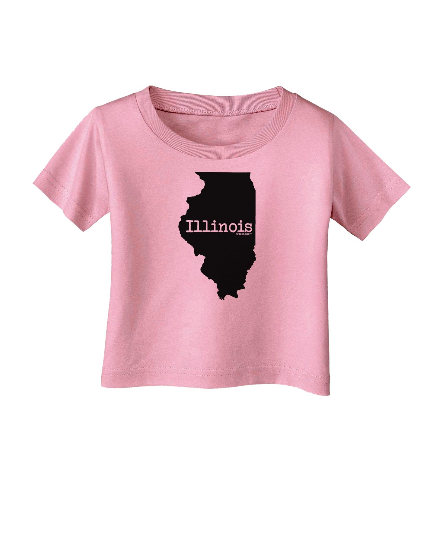 Illinois - United States Shape Infant T-Shirt by TooLoud-Infant T-Shirt-TooLoud-Candy-Pink-06-Months-Davson Sales