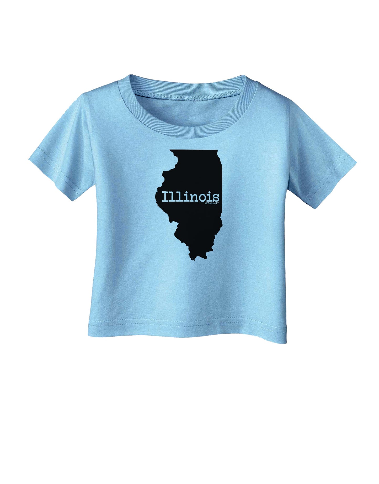 Illinois - United States Shape Infant T-Shirt by TooLoud-Infant T-Shirt-TooLoud-Aquatic-Blue-06-Months-Davson Sales