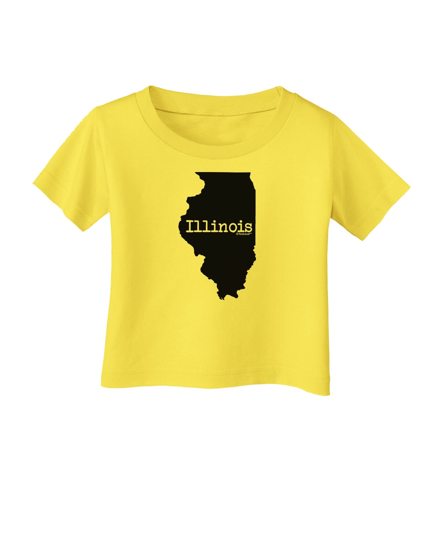 Illinois - United States Shape Infant T-Shirt by TooLoud-Infant T-Shirt-TooLoud-Yellow-06-Months-Davson Sales