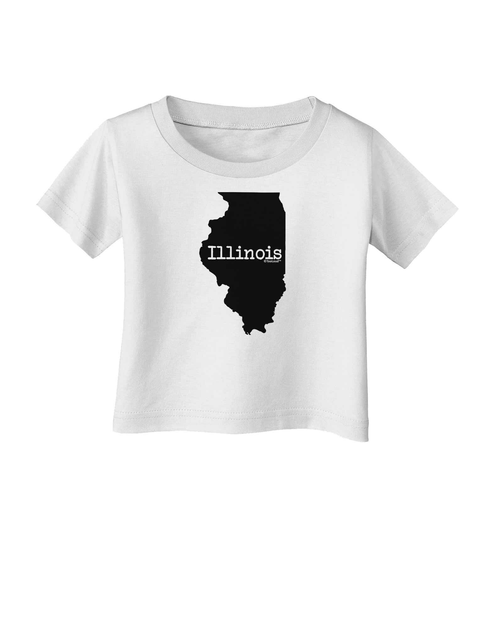 Illinois - United States Shape Infant T-Shirt by TooLoud-Infant T-Shirt-TooLoud-White-06-Months-Davson Sales