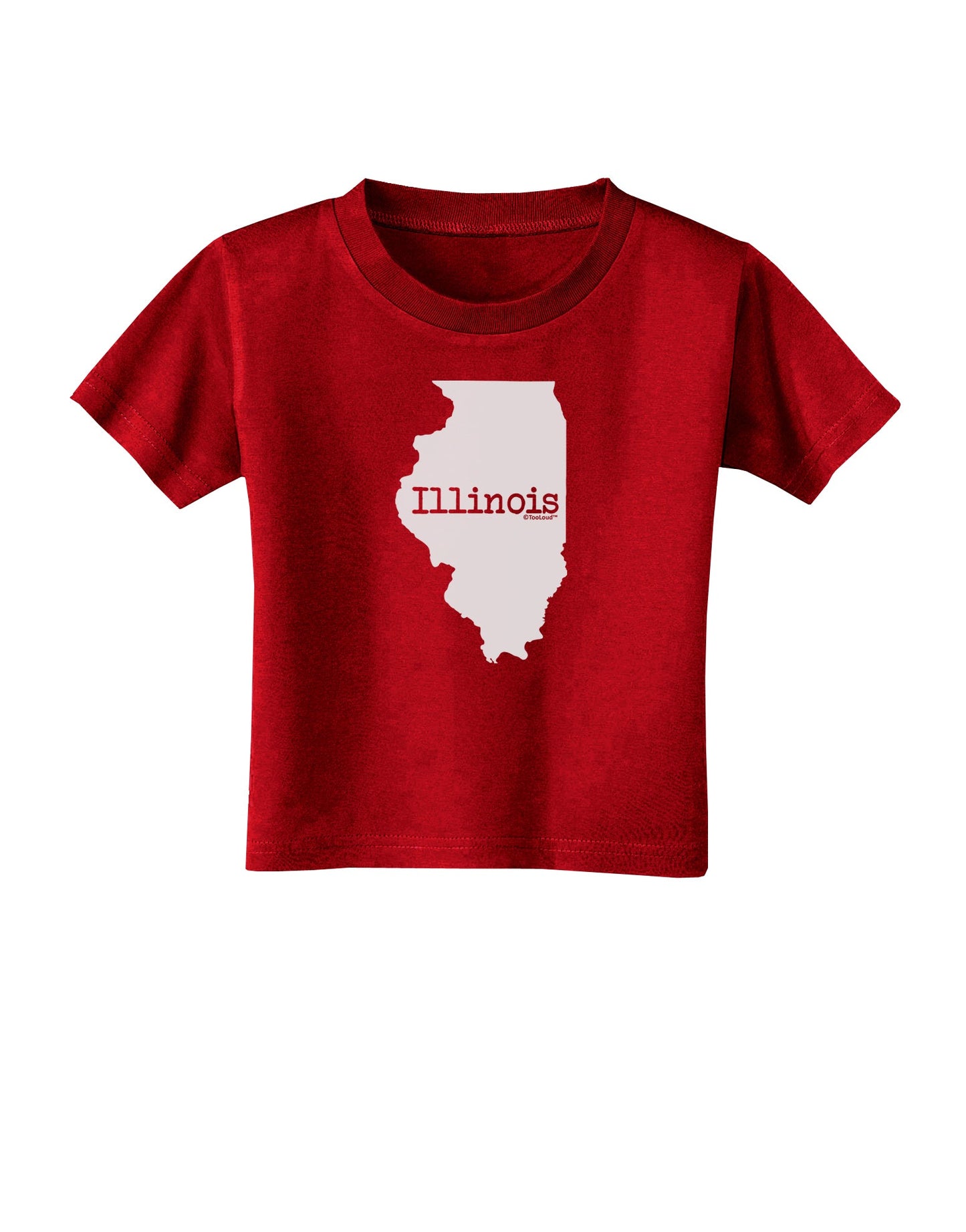 Illinois - United States Shape Toddler T-Shirt Dark by TooLoud-Toddler T-Shirt-TooLoud-Red-2T-Davson Sales