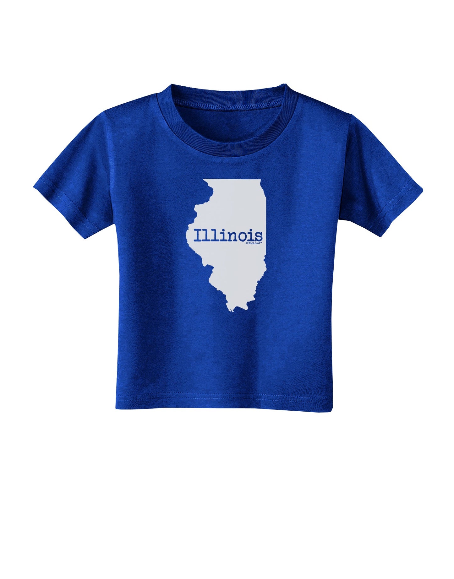 Illinois - United States Shape Toddler T-Shirt Dark by TooLoud-Toddler T-Shirt-TooLoud-Royal-Blue-2T-Davson Sales