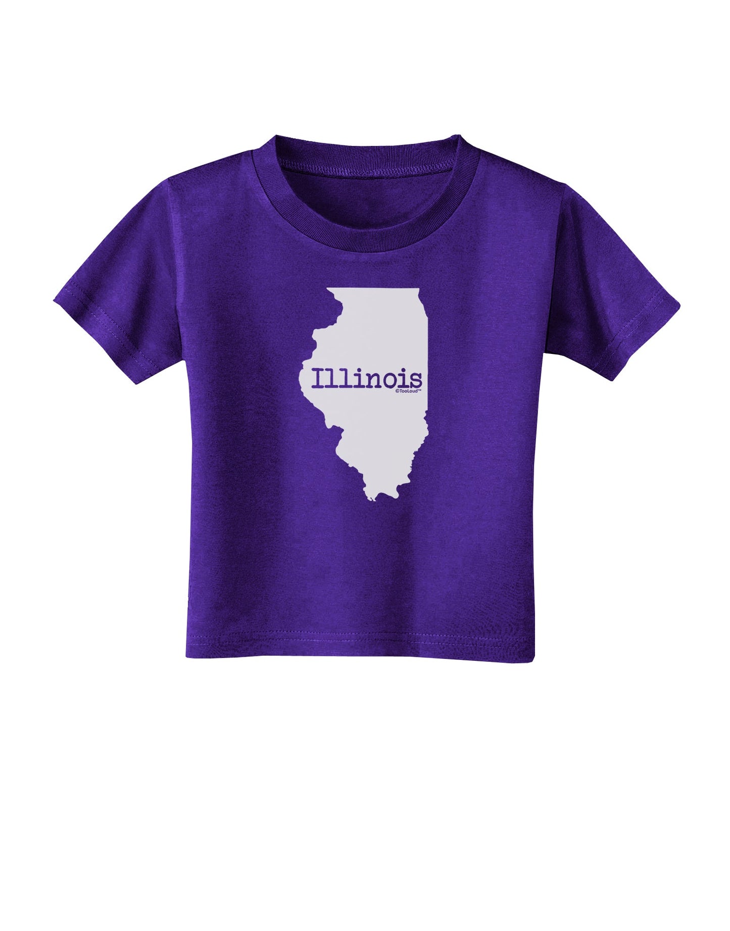 Illinois - United States Shape Toddler T-Shirt Dark by TooLoud-Toddler T-Shirt-TooLoud-Purple-2T-Davson Sales