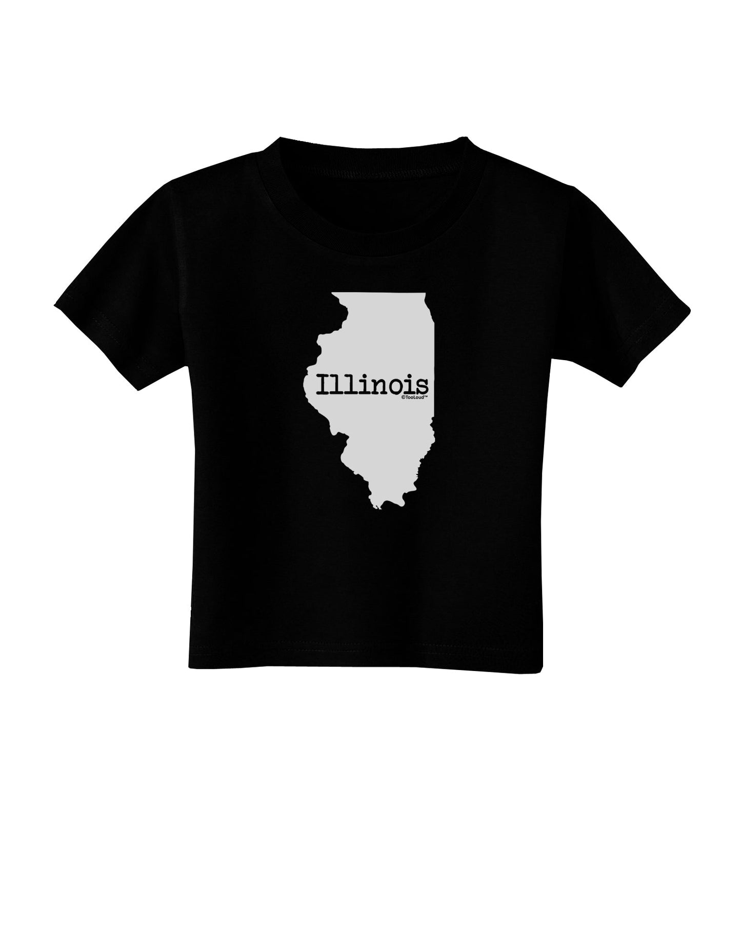 Illinois - United States Shape Toddler T-Shirt Dark by TooLoud-Toddler T-Shirt-TooLoud-Black-2T-Davson Sales