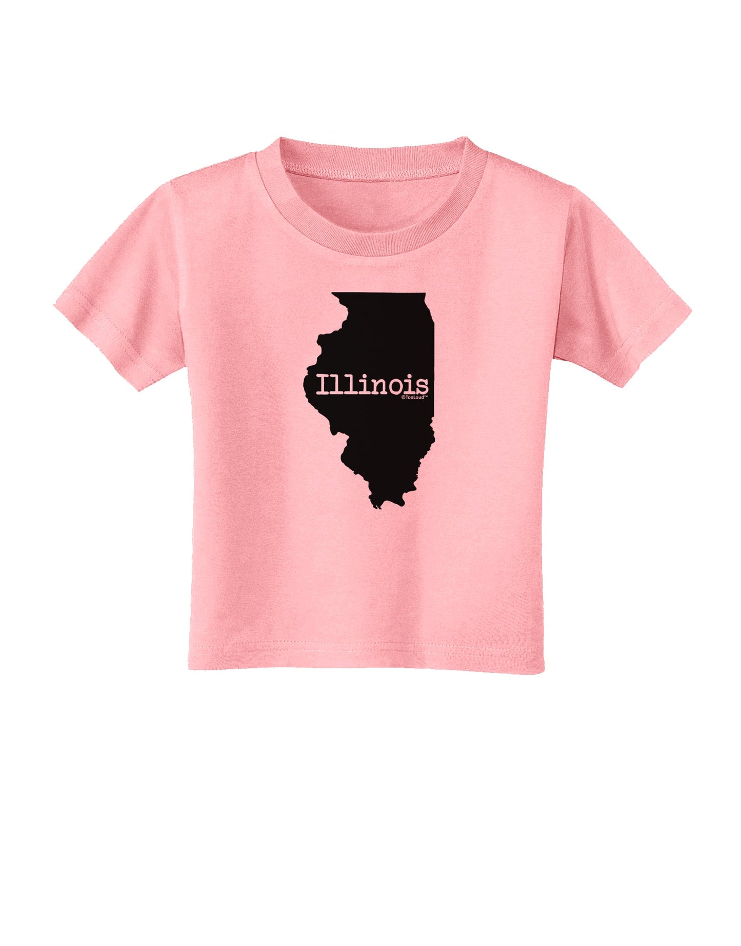 Illinois - United States Shape Toddler T-Shirt by TooLoud-Toddler T-Shirt-TooLoud-Candy-Pink-2T-Davson Sales