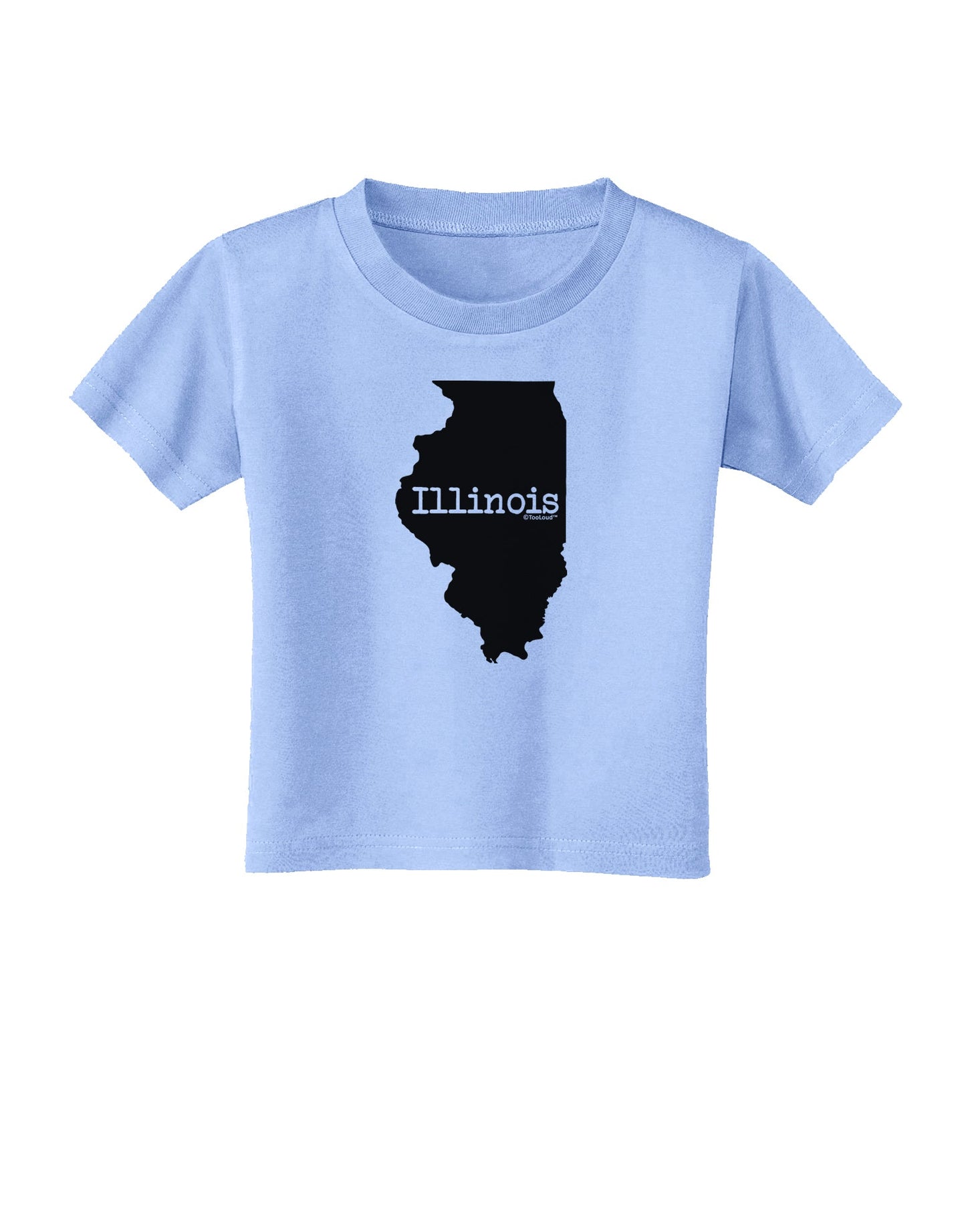 Illinois - United States Shape Toddler T-Shirt by TooLoud-Toddler T-Shirt-TooLoud-Aquatic-Blue-2T-Davson Sales