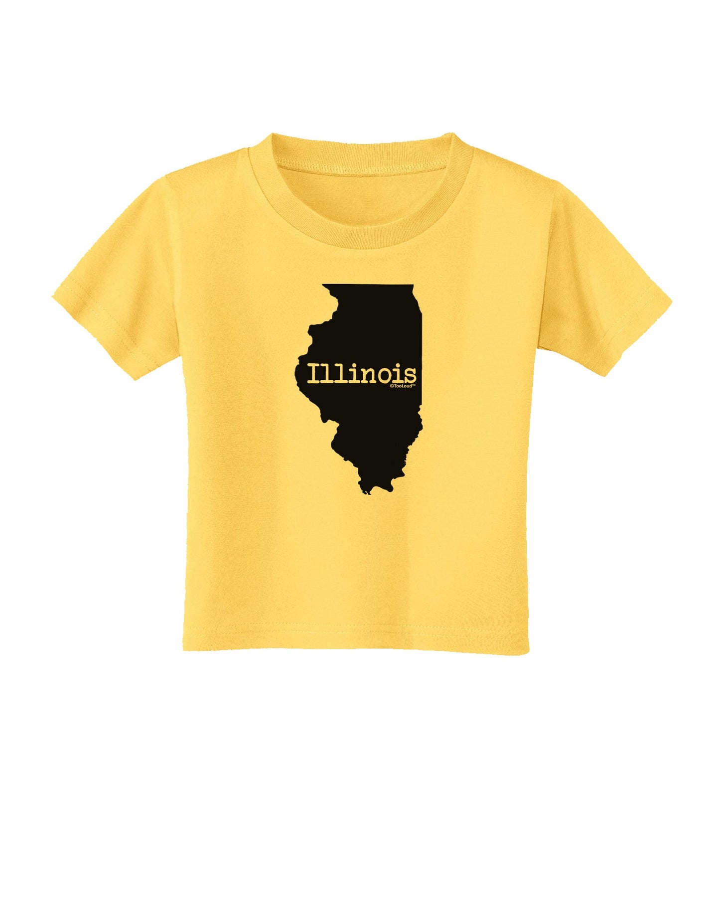 Illinois - United States Shape Toddler T-Shirt by TooLoud-Toddler T-Shirt-TooLoud-Yellow-2T-Davson Sales