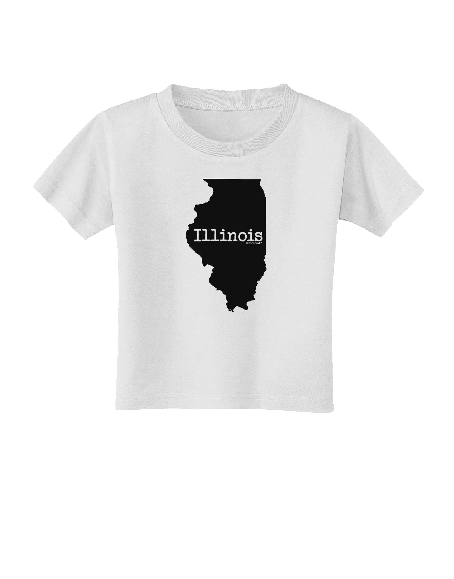 Illinois - United States Shape Toddler T-Shirt by TooLoud-Toddler T-Shirt-TooLoud-White-2T-Davson Sales