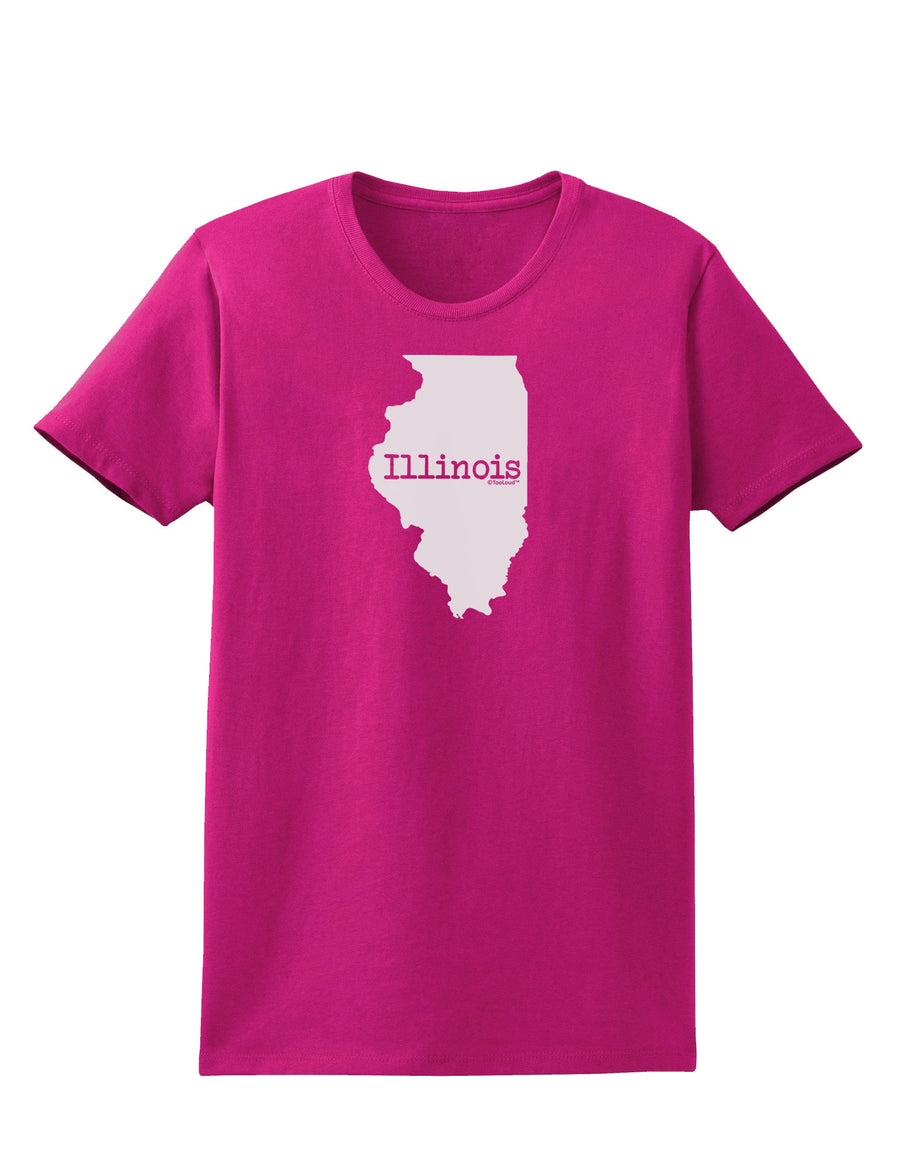 Illinois - United States Shape Womens Dark T-Shirt by TooLoud-Womens T-Shirt-TooLoud-Black-X-Small-Davson Sales