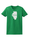 Illinois - United States Shape Womens Dark T-Shirt by TooLoud-Womens T-Shirt-TooLoud-Kelly-Green-X-Small-Davson Sales