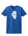 Illinois - United States Shape Womens Dark T-Shirt by TooLoud-Womens T-Shirt-TooLoud-Royal-Blue-X-Small-Davson Sales