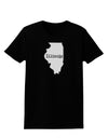 Illinois - United States Shape Womens Dark T-Shirt by TooLoud-Womens T-Shirt-TooLoud-Black-X-Small-Davson Sales