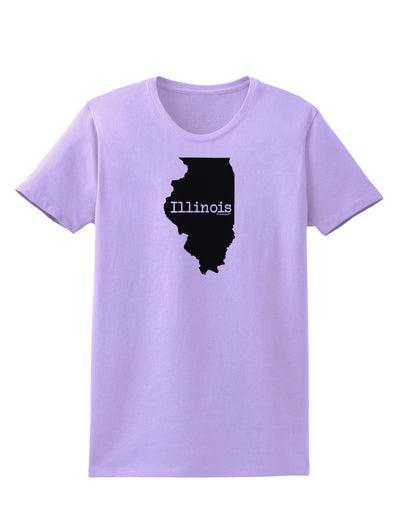 Illinois - United States Shape Womens T-Shirt by TooLoud-Womens T-Shirt-TooLoud-Lavender-X-Small-Davson Sales