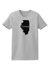 Illinois - United States Shape Womens T-Shirt by TooLoud-Womens T-Shirt-TooLoud-AshGray-X-Small-Davson Sales