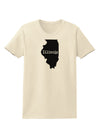 Illinois - United States Shape Womens T-Shirt by TooLoud-Womens T-Shirt-TooLoud-Natural-X-Small-Davson Sales