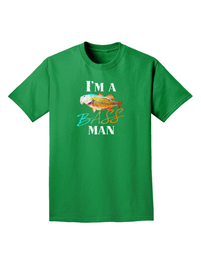 I'm A Bass Man Watercolor Adult Dark T-Shirt-Mens T-Shirt-TooLoud-Kelly-Green-Small-Davson Sales