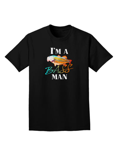 I'm A Bass Man Watercolor Adult Dark T-Shirt-Mens T-Shirt-TooLoud-Black-Small-Davson Sales