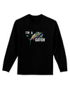 I'm A Catch Swordfish Adult Long Sleeve Dark T-Shirt-TooLoud-Black-Small-Davson Sales