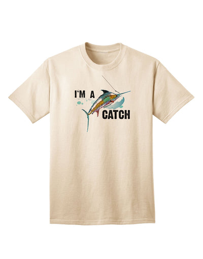I'm A Catch Swordfish Adult T-Shirt-Mens T-Shirt-TooLoud-Natural-Small-Davson Sales