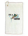 I'm A Catch Swordfish Micro Terry Gromet Golf Towel 16 x 25 inch-Golf Towel-TooLoud-White-Davson Sales