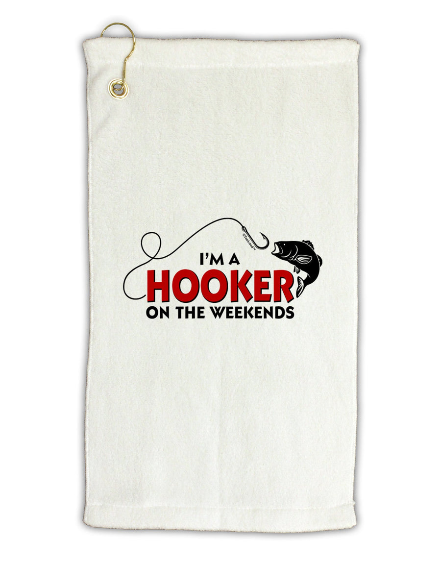 I'm A Hooker Micro Terry Gromet Golf Towel 16 x 25 inch-Golf Towel-TooLoud-White-Davson Sales