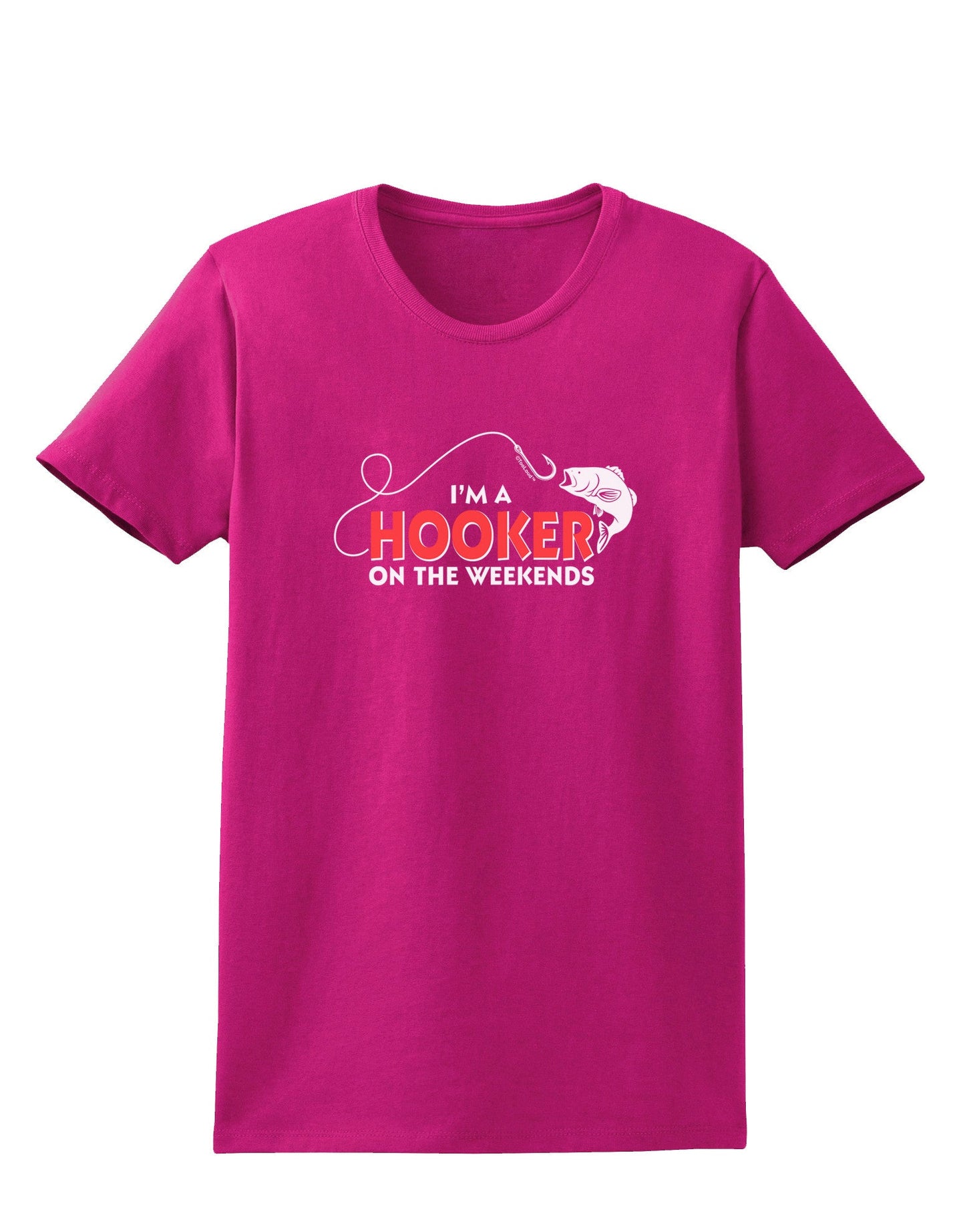 I'm A Hooker Womens Dark T-Shirt-TooLoud-Hot-Pink-Small-Davson Sales