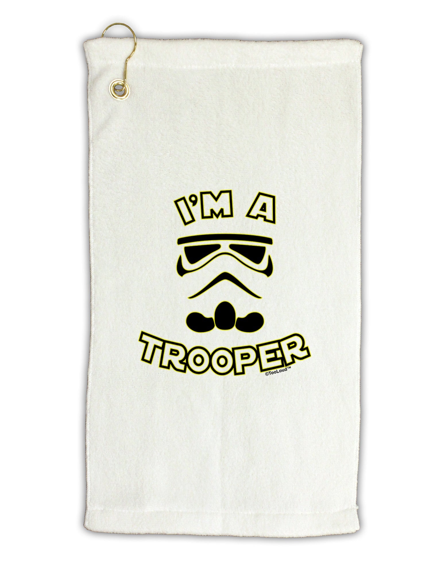 I'm A Trooper Micro Terry Gromet Golf Towel 16 x 25 inch-Golf Towel-TooLoud-White-Davson Sales