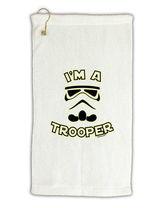 I'm A Trooper Micro Terry Gromet Golf Towel 16 x 25 inch-Golf Towel-TooLoud-White-Davson Sales