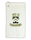 I'm A Trooper Micro Terry Gromet Golf Towel 16 x 25 inch-Golf Towel-TooLoud-White-Davson Sales