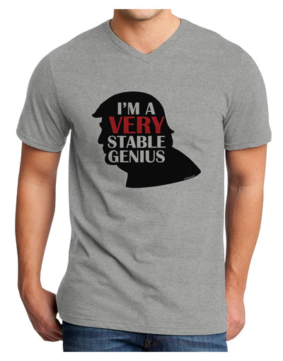 I'm A Very Stable Genius Adult V-Neck T-shirt by TooLoud-Mens V-Neck T-Shirt-TooLoud-HeatherGray-Small-Davson Sales