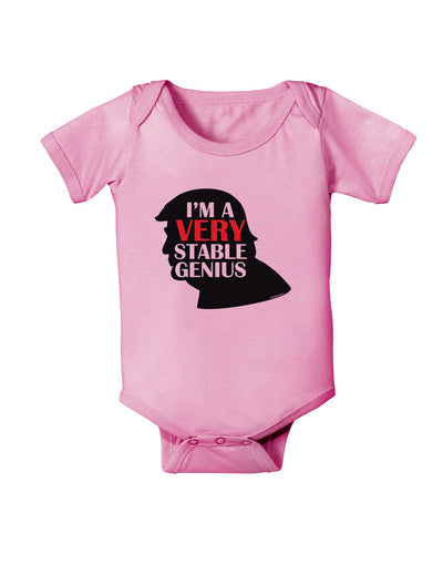 I'm A Very Stable Genius Baby Romper Bodysuit by TooLoud-Clothing-TooLoud-Pink-06-Months-Davson Sales
