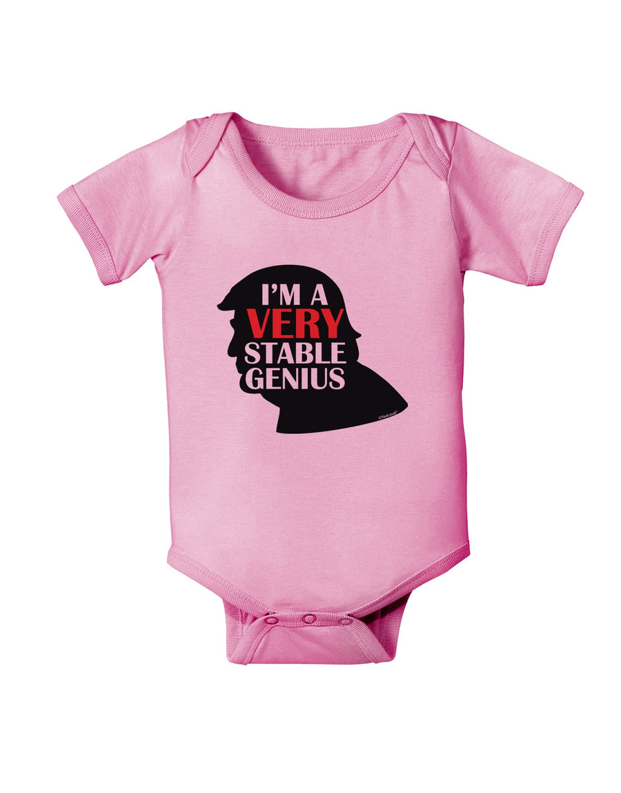 I'm A Very Stable Genius Baby Romper Bodysuit by TooLoud-Clothing-TooLoud-White-06-Months-Davson Sales