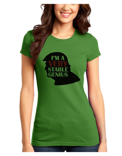 I'm A Very Stable Genius Juniors Petite T-Shirt by TooLoud-T-Shirts Juniors Tops-TooLoud-Kiwi-Green-Juniors Fitted X-Small-Davson Sales