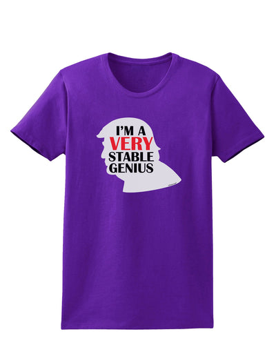 I'm A Very Stable Genius Womens Dark T-Shirt by TooLoud-Clothing-TooLoud-Purple-X-Small-Davson Sales
