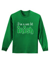 I'm A Wee Bit Irish Adult Long Sleeve Dark T-Shirt by TooLoud-Clothing-TooLoud-Kelly-Green-Small-Davson Sales