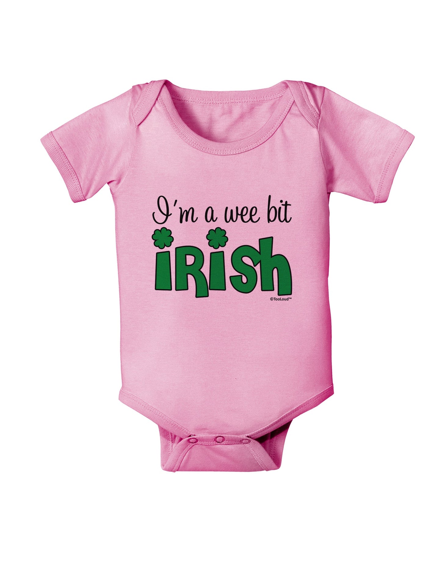 I'm A Wee Bit Irish Baby Romper Bodysuit by TooLoud-Baby Romper-TooLoud-Light-Pink-06-Months-Davson Sales