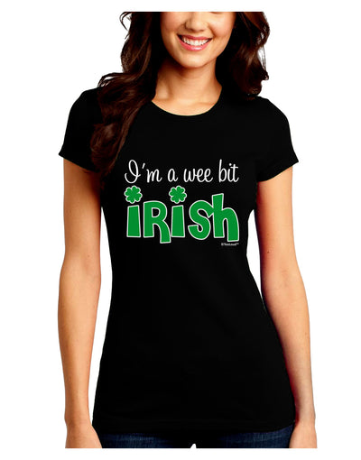 I'm A Wee Bit Irish Juniors Crew Dark T-Shirt by TooLoud-T-Shirts Juniors Tops-TooLoud-Black-Juniors Fitted Small-Davson Sales