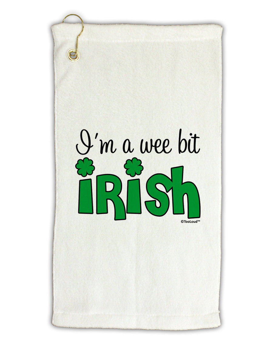 I'm A Wee Bit Irish Micro Terry Gromet Golf Towel 16 x 25 inch by TooLoud-Golf Towel-TooLoud-White-Davson Sales