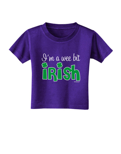 I'm A Wee Bit Irish Toddler T-Shirt Dark by TooLoud-Toddler T-Shirt-TooLoud-Purple-2T-Davson Sales