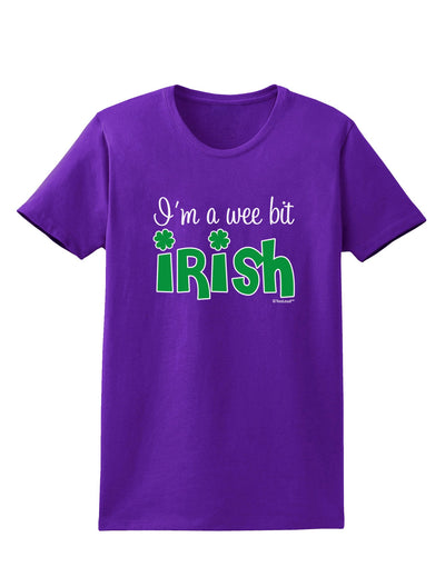 I'm A Wee Bit Irish Womens Dark T-Shirt by TooLoud-Womens T-Shirt-TooLoud-Purple-X-Small-Davson Sales