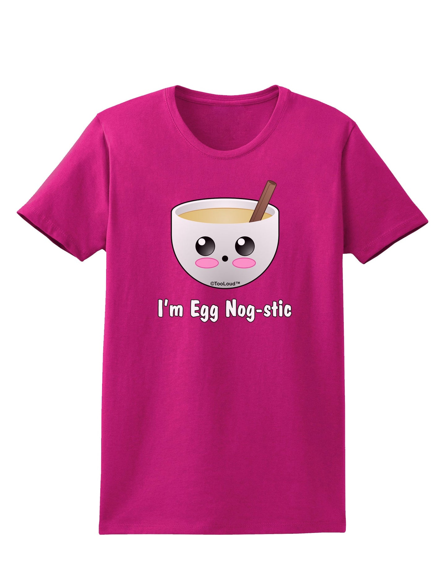 I'm Egg Nog-stic - Cute Egg Nog Womens Dark T-Shirt by TooLoud-Womens T-Shirt-TooLoud-Hot-Pink-Small-Davson Sales