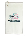 I'm HER Valentine Micro Terry Gromet Golf Towel 16 x 25 inch-Golf Towel-TooLoud-White-Davson Sales