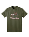 I'm HIS Valentine Adult Dark T-Shirt-Mens T-Shirt-TooLoud-Military-Green-Small-Davson Sales