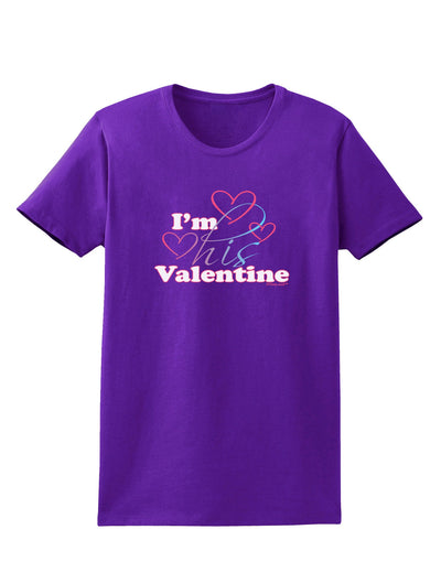 I'm HIS Valentine Womens Dark T-Shirt-Womens T-Shirt-TooLoud-Purple-X-Small-Davson Sales