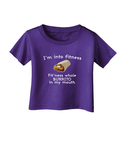 I'm Into Fitness Burrito Funny Infant T-Shirt Dark by TooLoud-Clothing-TooLoud-Purple-06-Months-Davson Sales