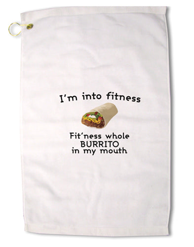 I'm Into Fitness Burrito Funny Premium Cotton Golf Towel - 16 x 25 inch by TooLoud-Golf Towel-TooLoud-16x25"-Davson Sales