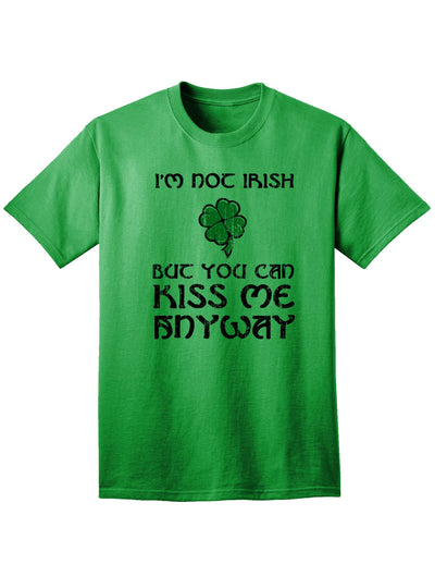 Im Not Irish Kiss Me Adult Unisex St Patrick's Day T-Shirt-TooLoud-Kelly Green-Small-Davson Sales