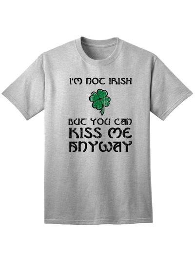 Im Not Irish Kiss Me Adult Unisex St Patrick's Day T-Shirt-TooLoud-Ash Gray-Small-Davson Sales